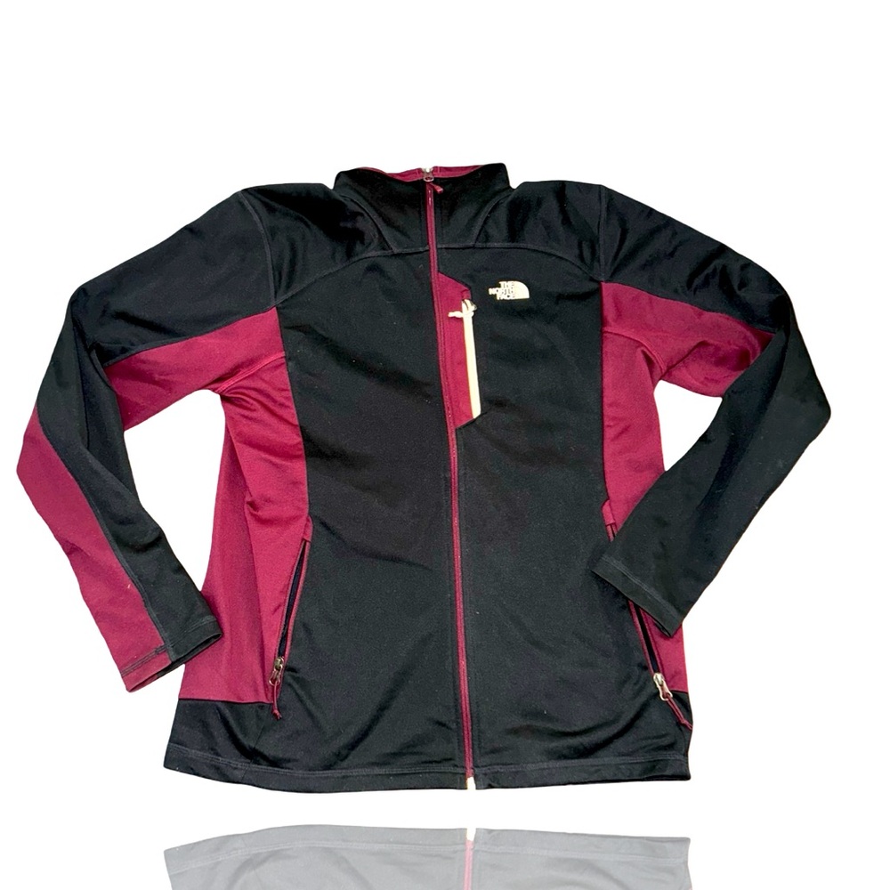The North Face: Maroon & Black Lightweight Full Zip Men’s Jacket: Large: GUC